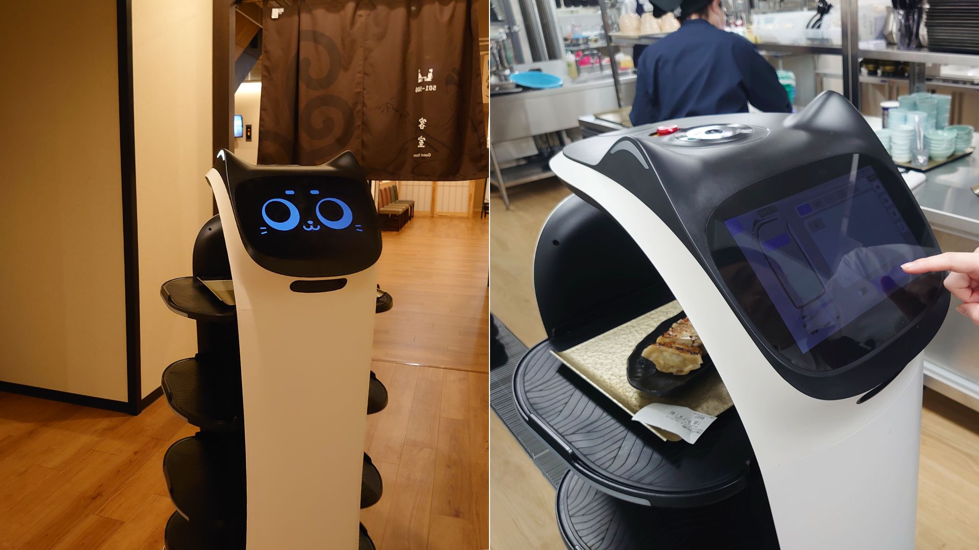 配膳ロボットを複数店舗展開。厨房から食事処までの長距離をロボット4台が配膳