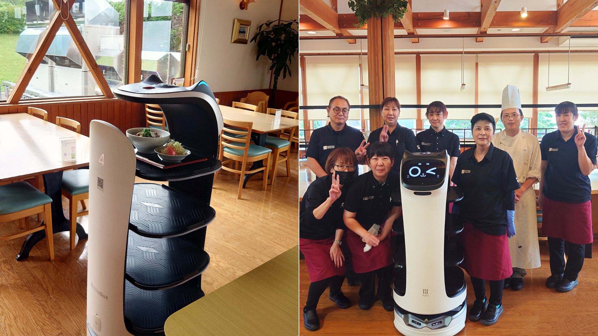 鳥取県で愛される白バラ牛乳を製造する大山乳業農協がネコ型配膳ロボットを導入。0.5人分の工数削減でピークタイムも安心