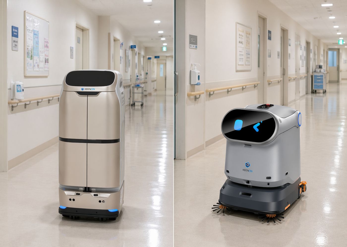 医療の質を向上する 清掃・運搬ロボット