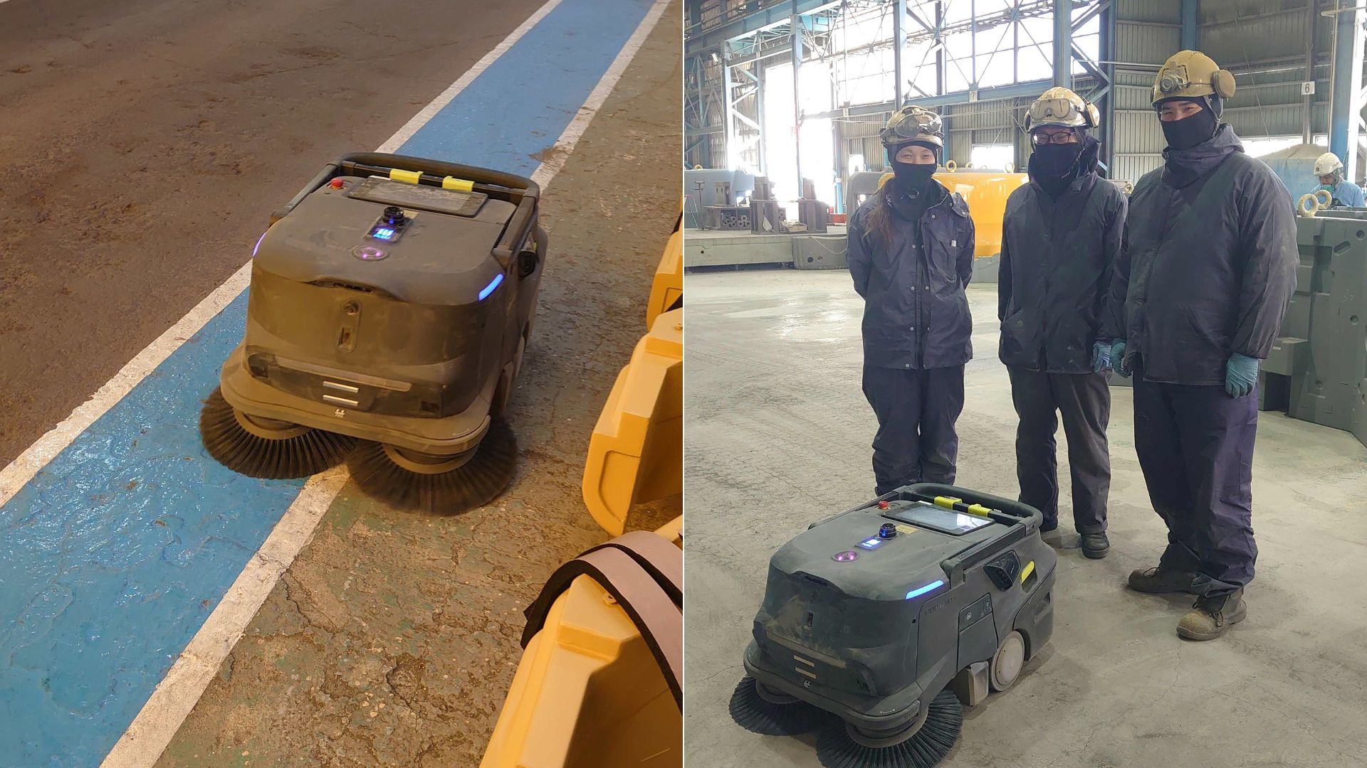 粉塵舞う過酷な環境にも適合し、生産エリアの清掃品質が向上。先進的企業というPRにも